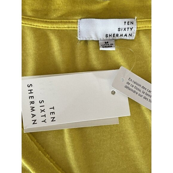 Ten Sixty Sherman Women's Meet & Greet V-Neck Tee Size Medium Yellow - Picture 4 of 12